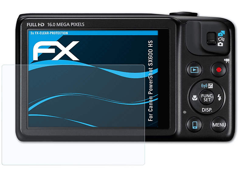 3x HS) PowerShot ATFOLIX Displayschutz(für FX-Clear Canon SX600