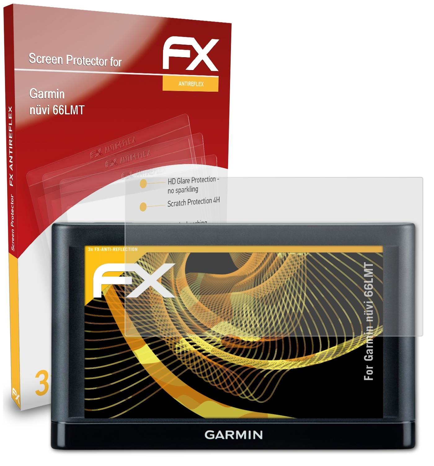 ATFOLIX 3x FX-Antireflex Displayschutz(für Garmin nüvi 66LMT)