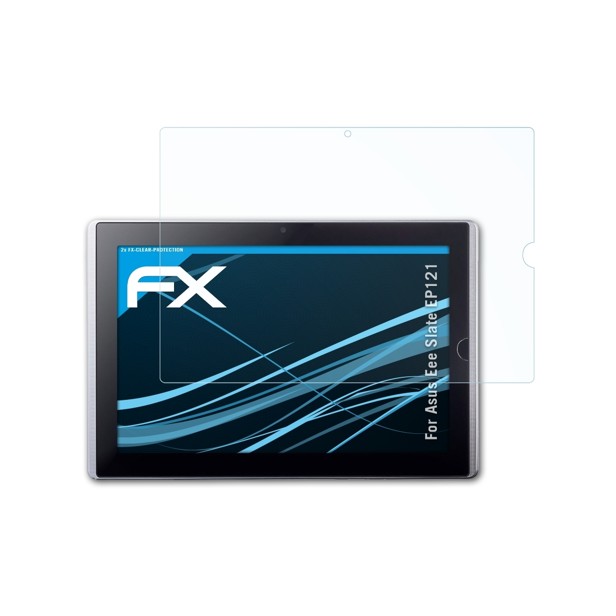 ATFOLIX 2x Displayschutz(für Slate Asus EP121) Eee FX-Clear
