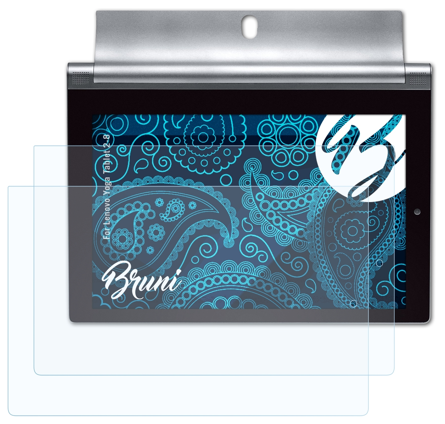 2-8) BRUNI Yoga Schutzfolie(für Lenovo Tablet 2x Basics-Clear