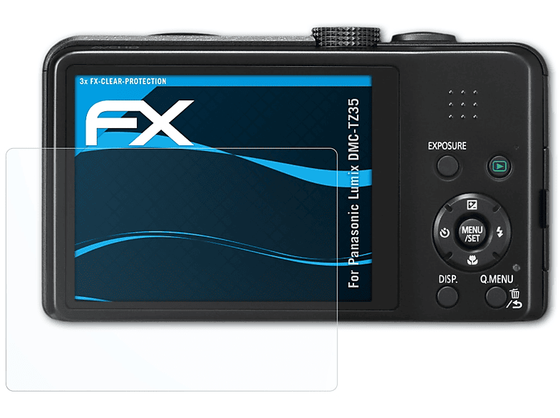ATFOLIX Panasonic FX-Clear DMC-TZ35) 3x Displayschutz(für Lumix