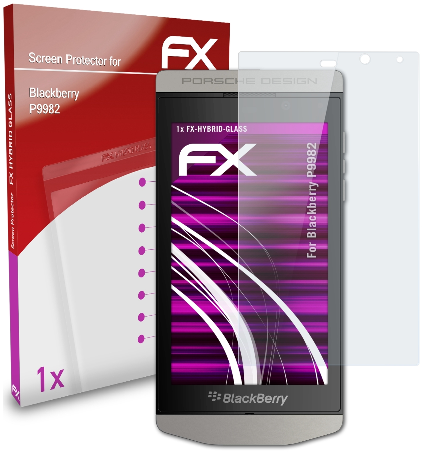 P9982) Schutzglas(für ATFOLIX Blackberry FX-Hybrid-Glass