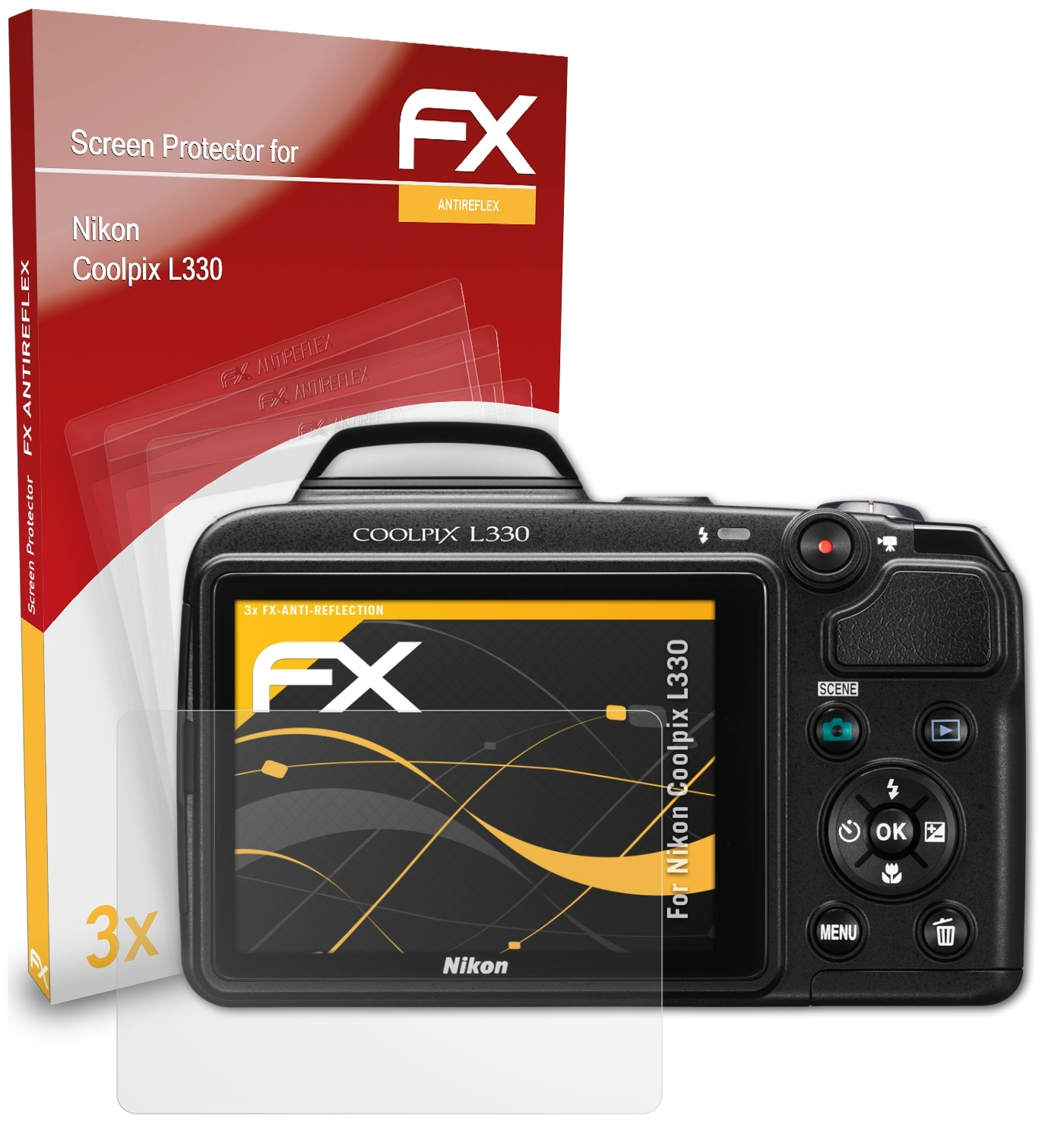 Displayschutz(für ATFOLIX L330) 3x Nikon FX-Antireflex Coolpix