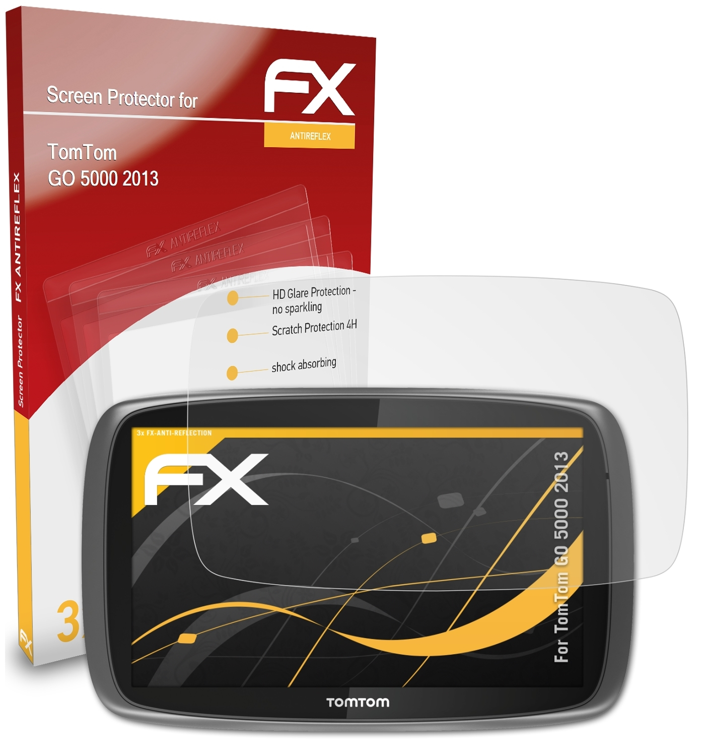 Displayschutz(für 3x (2013)) FX-Antireflex TomTom GO ATFOLIX 5000