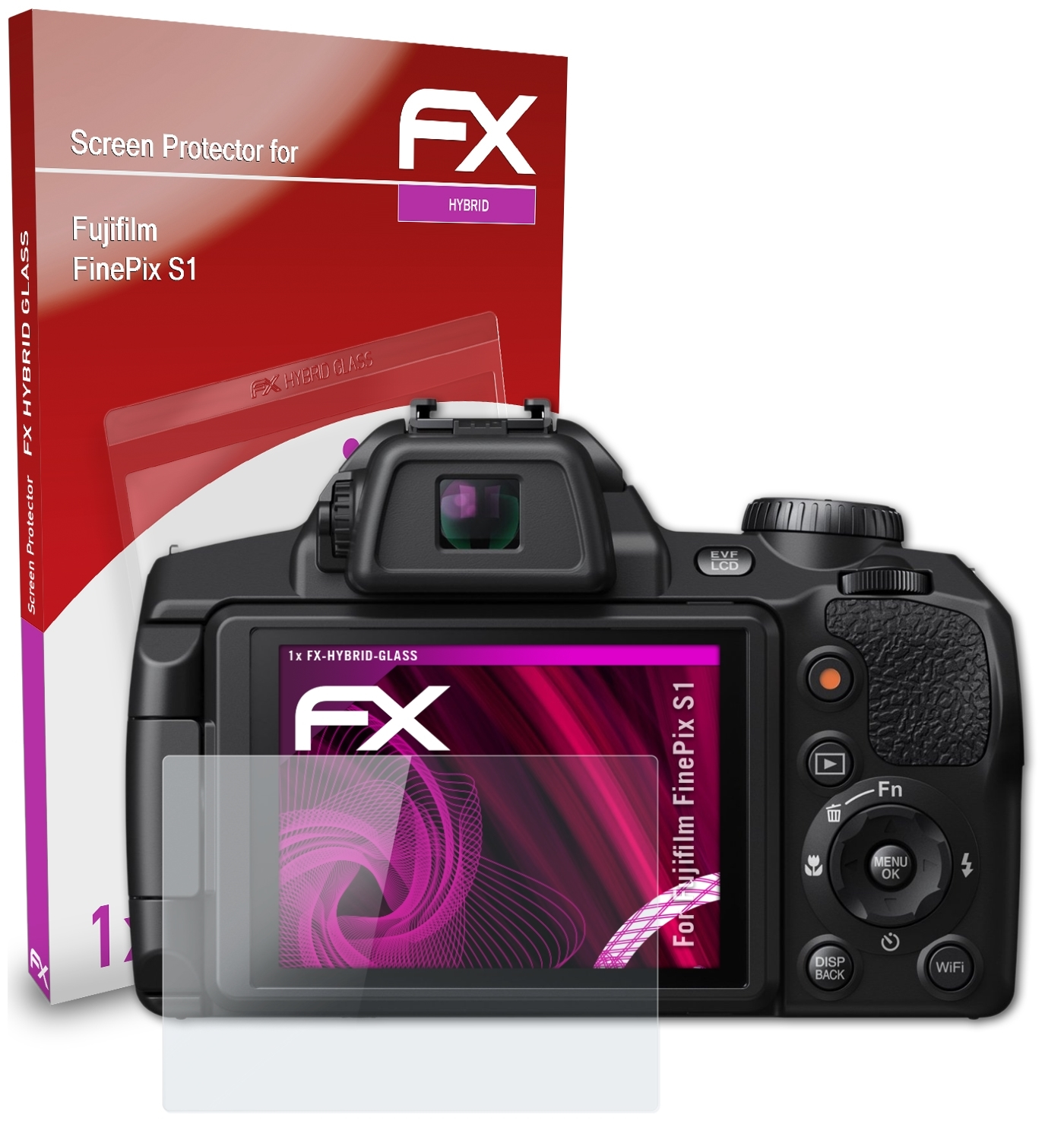 S1) FinePix ATFOLIX Fujifilm FX-Hybrid-Glass Schutzglas(für