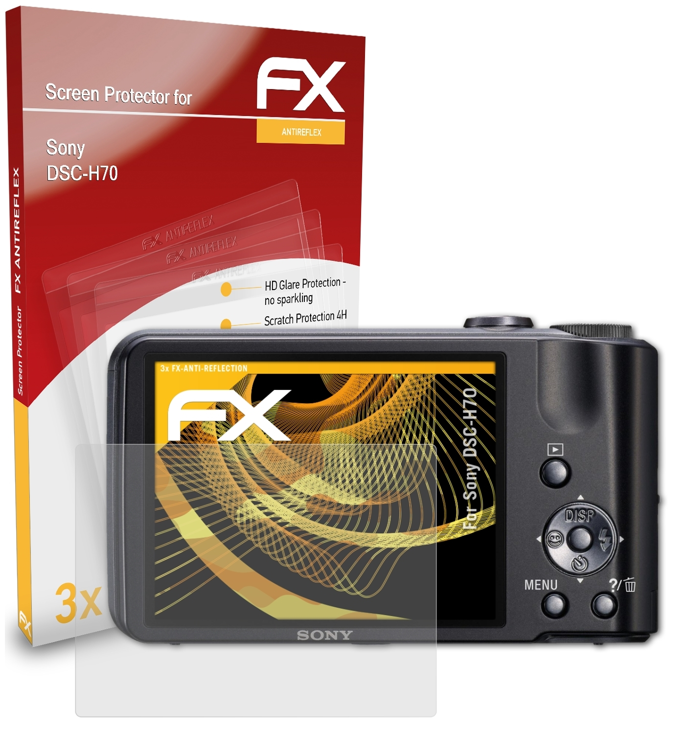 ATFOLIX 3x FX-Antireflex Displayschutz(für Sony DSC-H70)