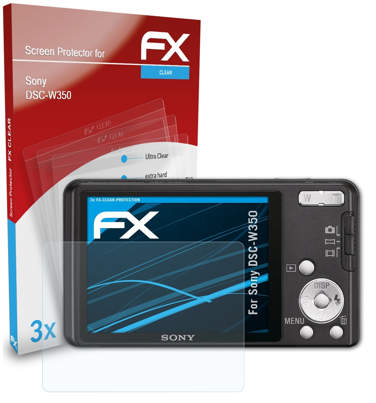 DSC-W350) Sony ATFOLIX Displayschutz(für FX-Clear 3x