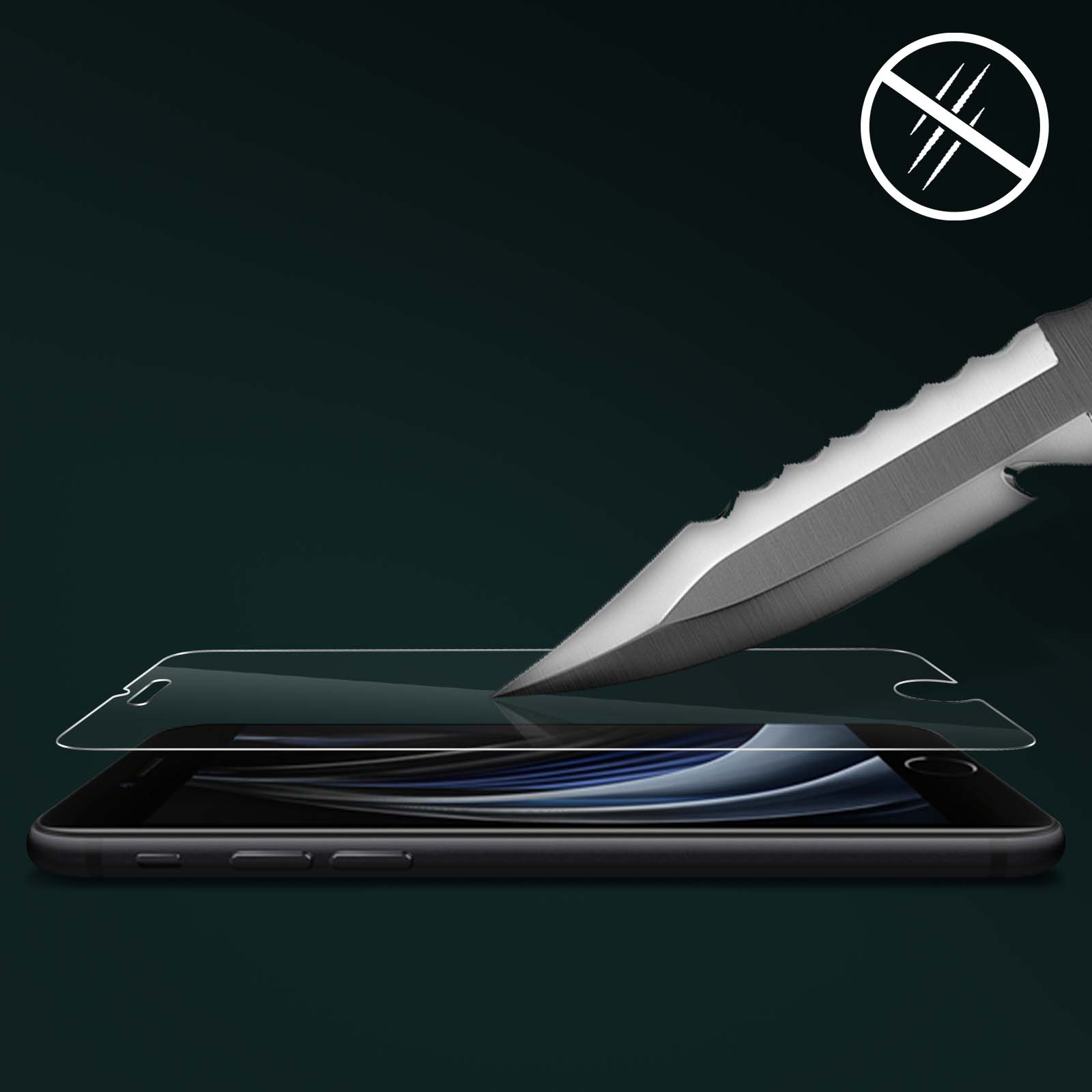 Glas-Folien(für 2022) AVIZAR Apple SE Glas iPhone 9H mit Härtegrad Gehärtetes Schutzfolie