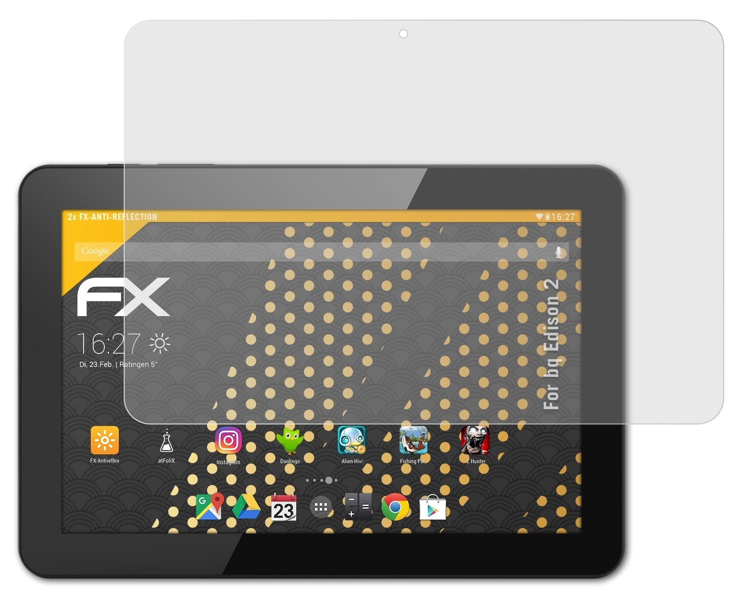 FX-Antireflex ATFOLIX bq Edison 2) 2x Displayschutz(für