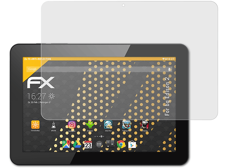 ATFOLIX 2x FX-Antireflex Displayschutz(für bq Edison 2)
