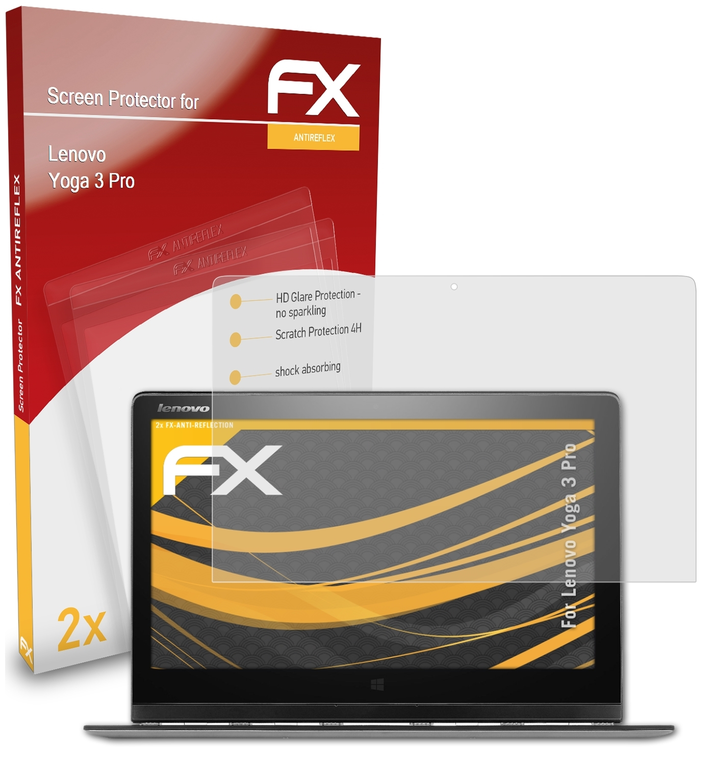 ATFOLIX 2x FX-Antireflex 3 Lenovo Pro) Yoga Displayschutz(für