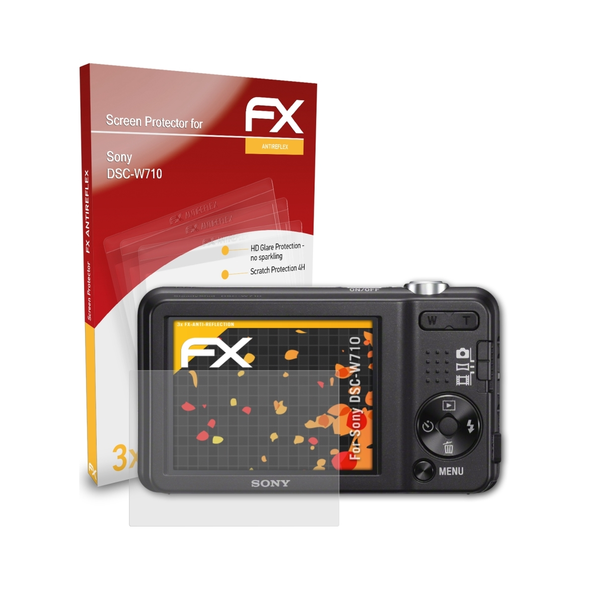 ATFOLIX 3x FX-Antireflex Sony DSC-W710) Displayschutz(für
