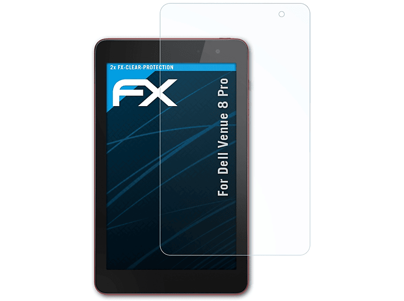 ATFOLIX 2x FX-Clear Displayschutz(für Dell Venue 8 Pro)