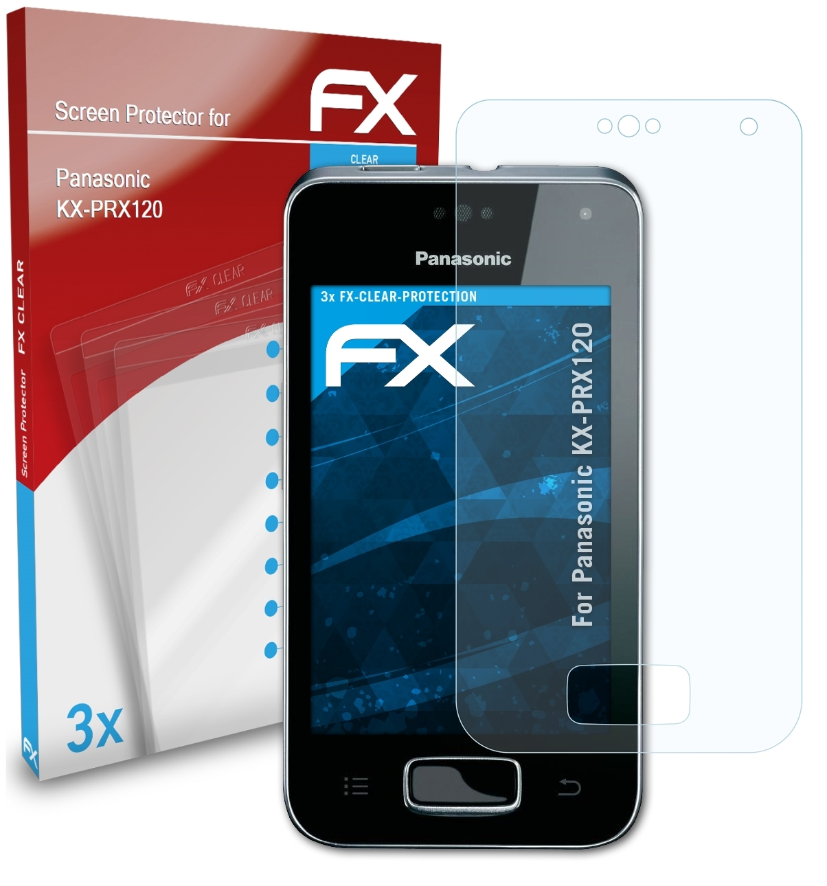 3x KX-PRX120) FX-Clear Panasonic ATFOLIX Displayschutz(für