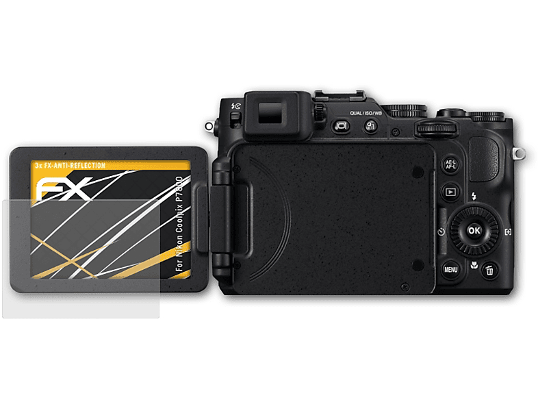 ATFOLIX 3x P7800) Displayschutz(für FX-Antireflex Coolpix Nikon