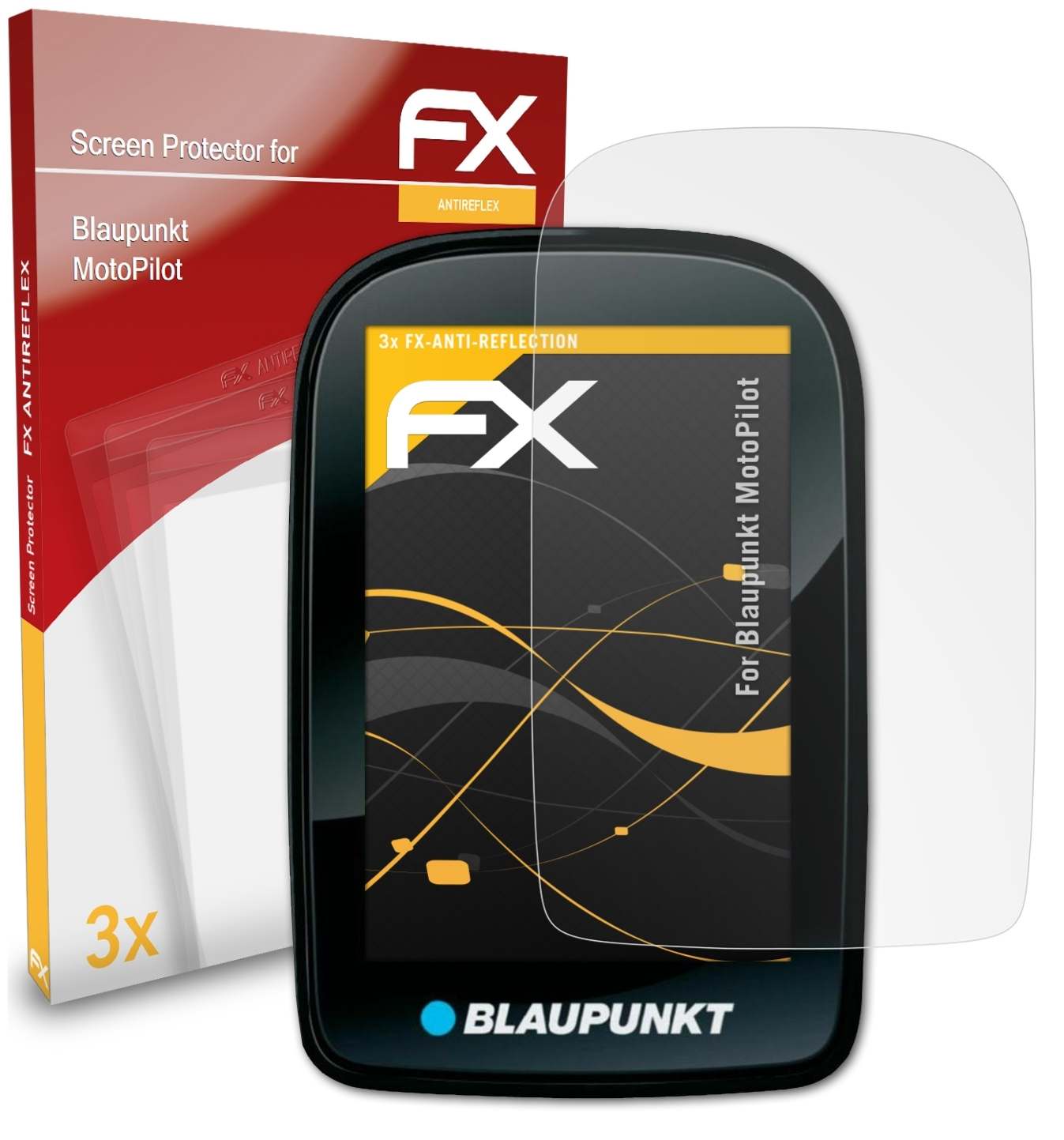MotoPilot) Blaupunkt 3x FX-Antireflex Displayschutz(für ATFOLIX