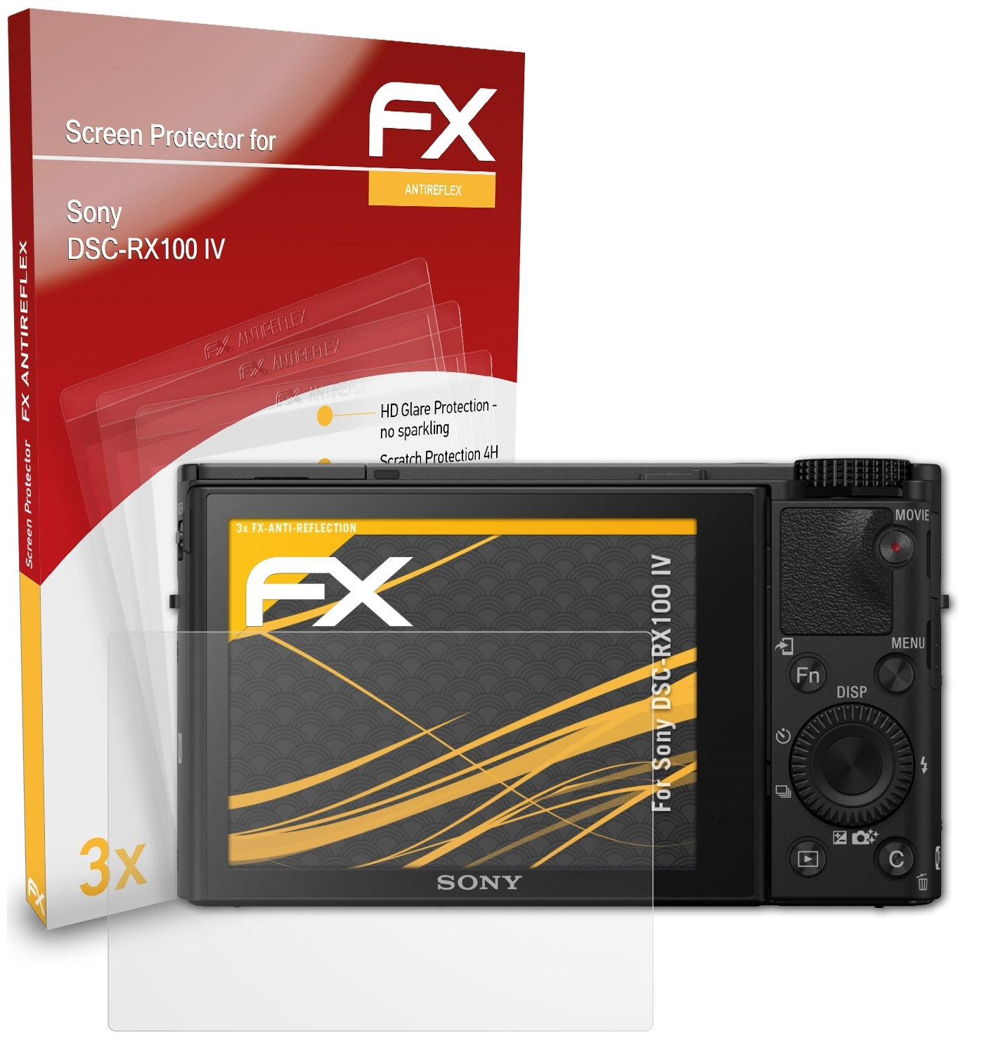 ATFOLIX 3x FX-Antireflex Displayschutz(für IV) DSC-RX100 Sony