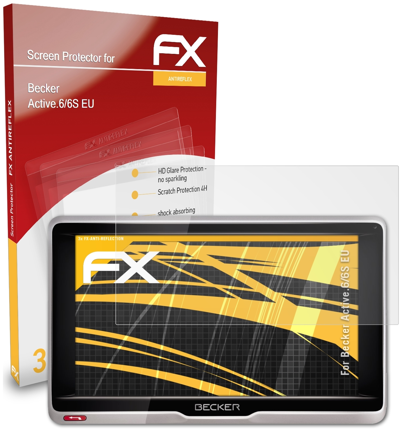 3x FX-Antireflex Becker EU) Displayschutz(für ATFOLIX Active.6/6S