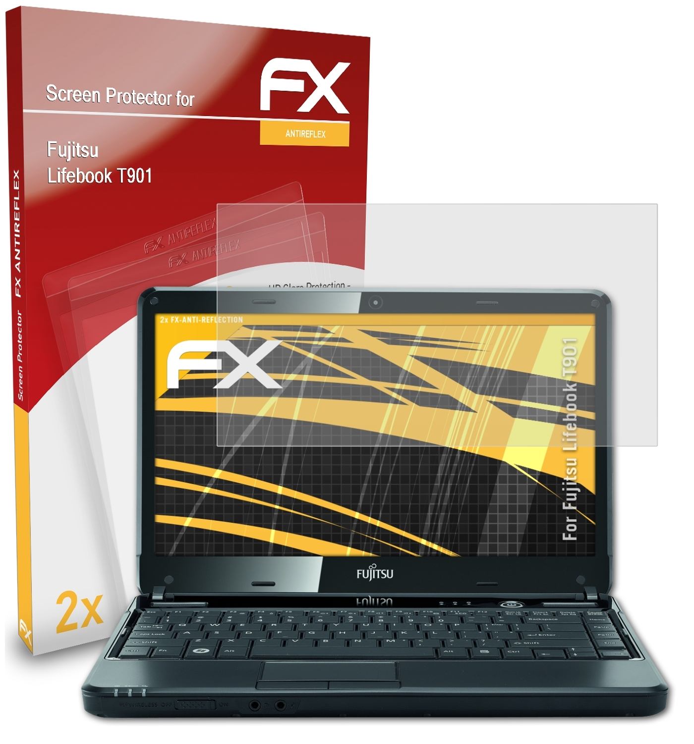 ATFOLIX 2x FX-Antireflex Displayschutz(für Fujitsu T901) Lifebook
