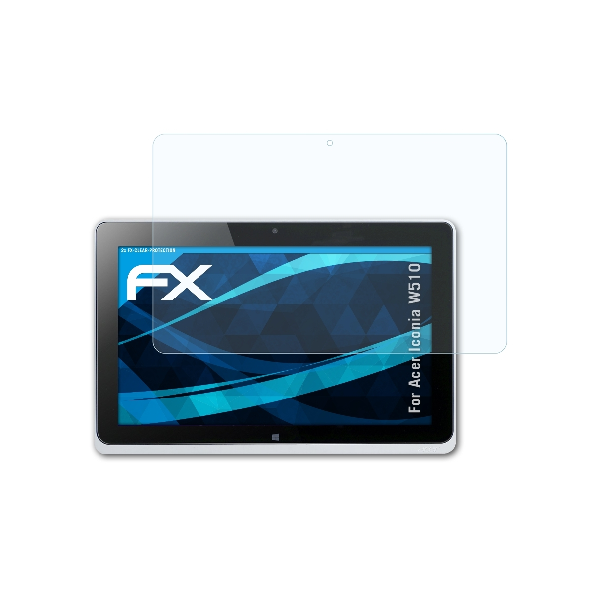 2x Iconia FX-Clear Acer ATFOLIX Displayschutz(für W510)