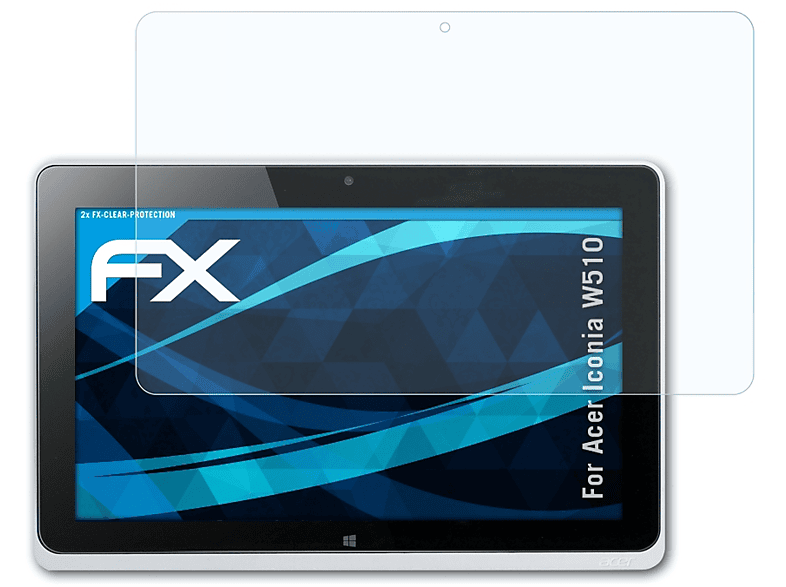 ATFOLIX 2x FX-Clear Displayschutz(für Acer W510) Iconia