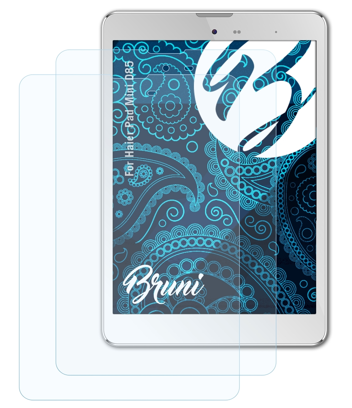 BRUNI Mini Basics-Clear Pad Haier D85) 2x Schutzfolie(für