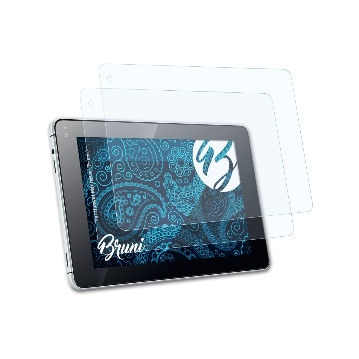 BRUNI 2x Basics-Clear Schutzfolie(für Huawei MediaPad (7-inch))