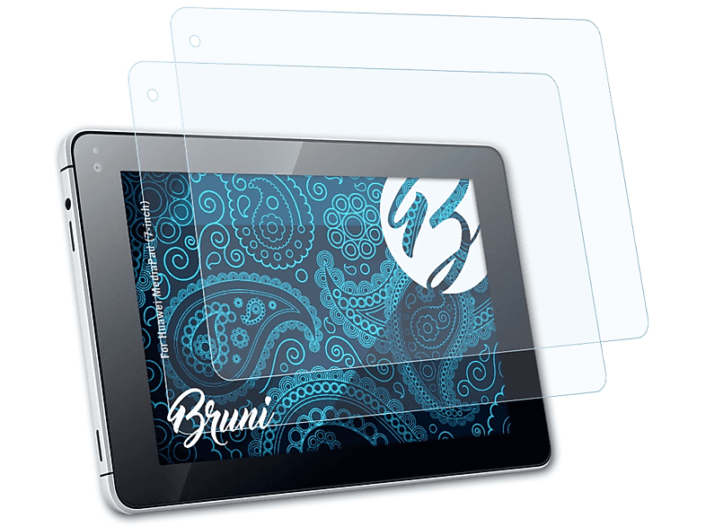BRUNI 2x Basics-Clear Schutzfolie(für Huawei MediaPad (7-inch))