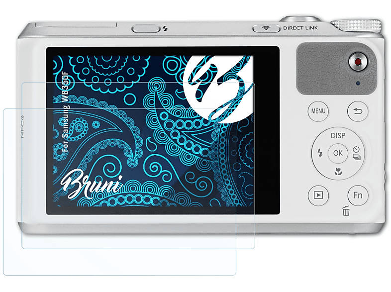 BRUNI 2x Basics-Clear Schutzfolie(für Samsung WB350F)