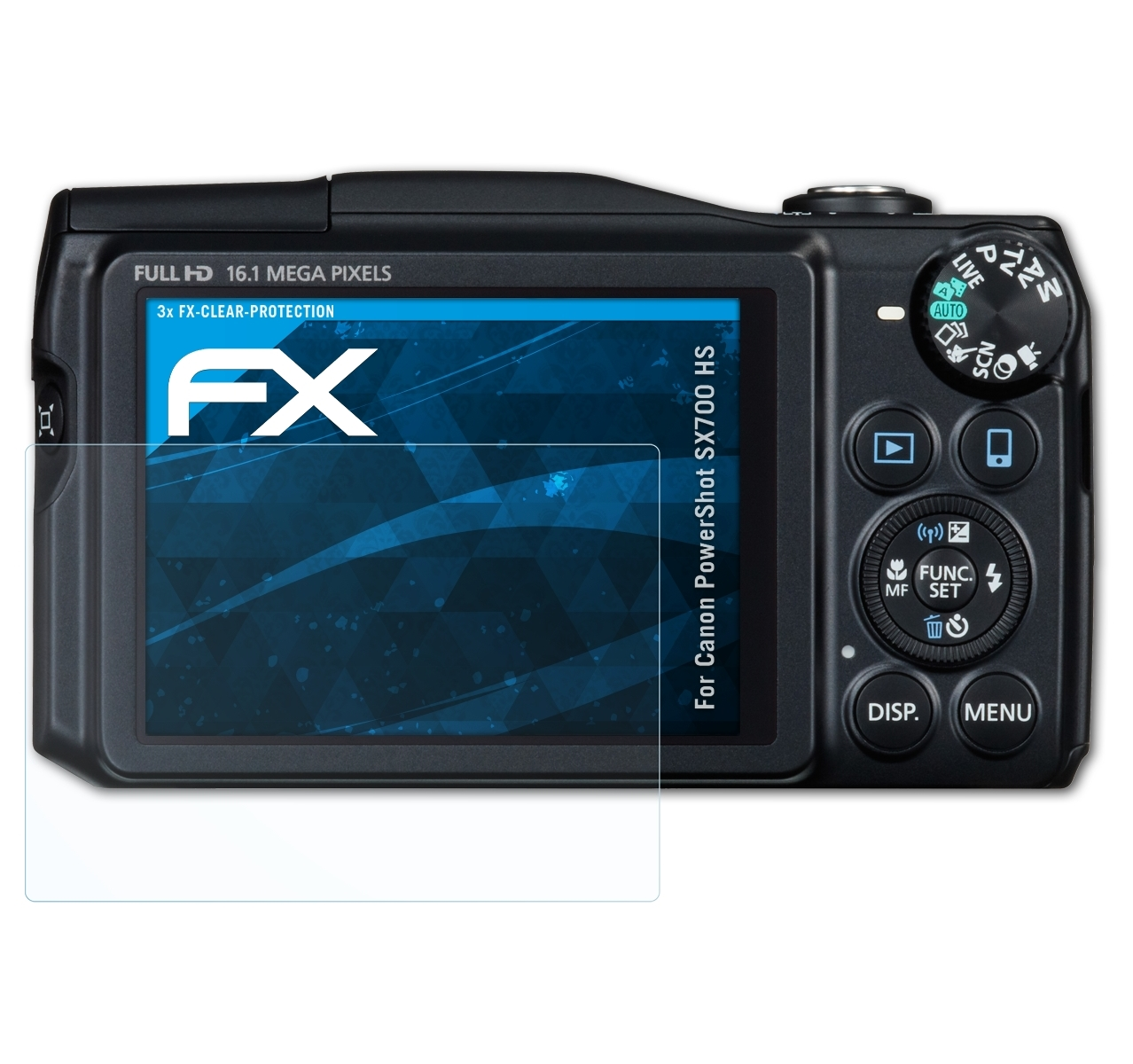 ATFOLIX 3x FX-Clear Displayschutz(für HS) PowerShot SX700 Canon