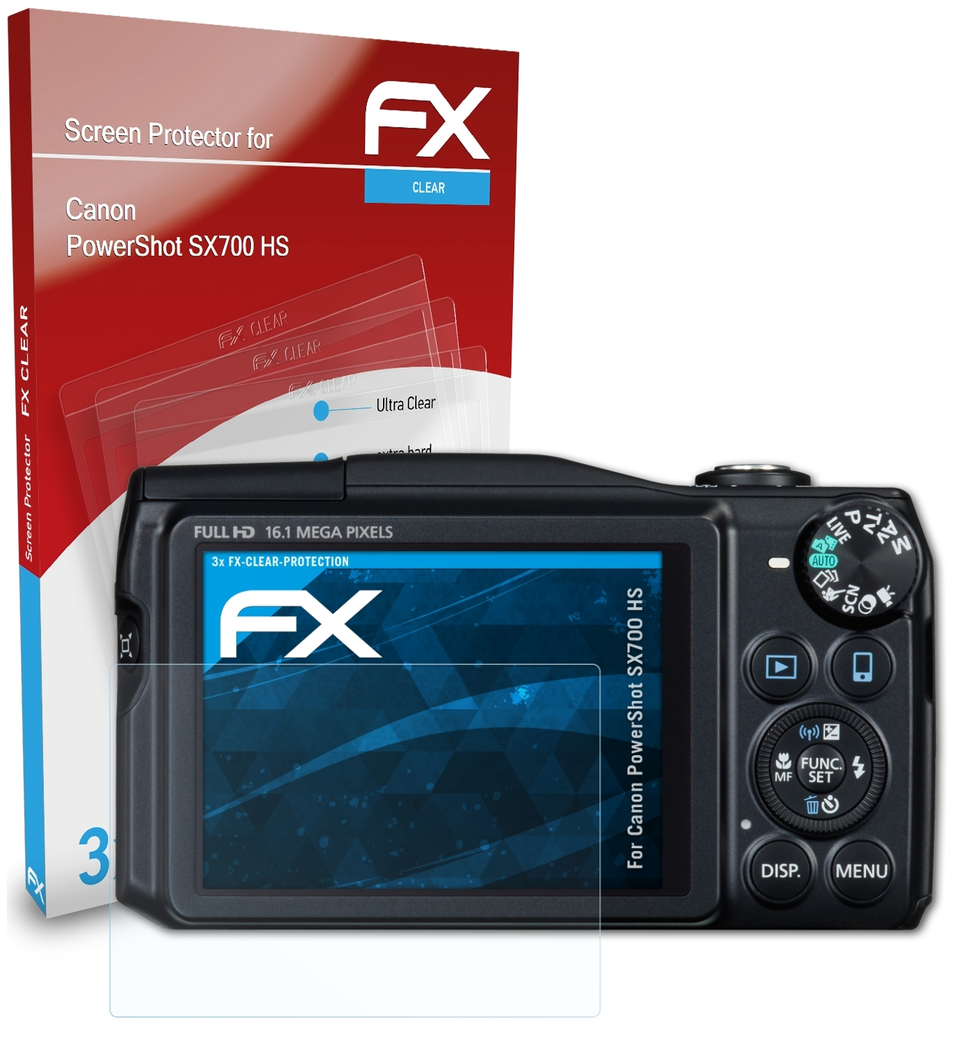 ATFOLIX Canon Displayschutz(für PowerShot FX-Clear 3x HS) SX700