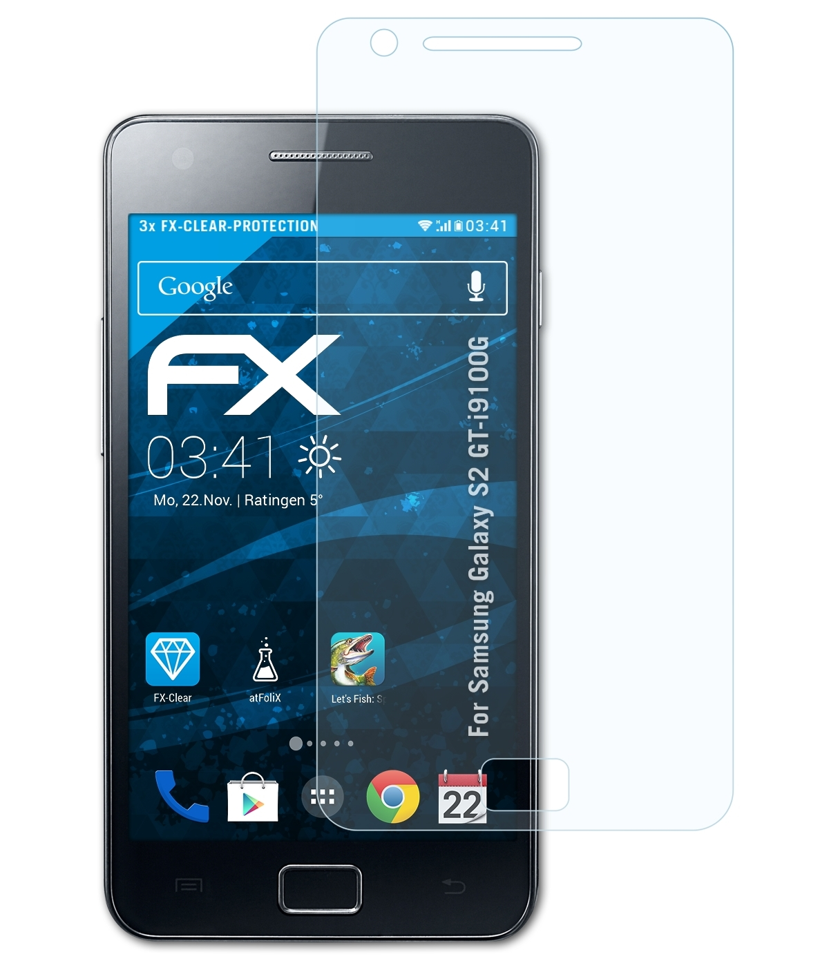 ATFOLIX 3x (GT-i9100G)) Displayschutz(für FX-Clear Galaxy S2 Samsung