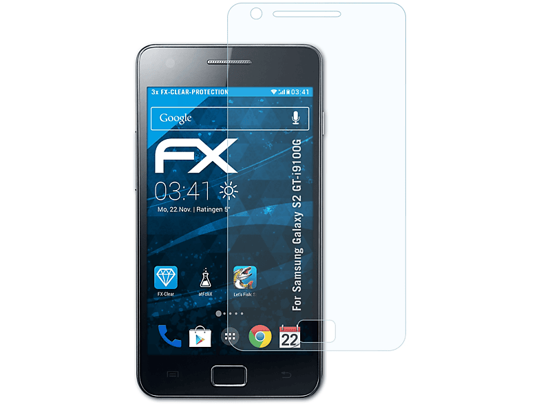 S2 FX-Clear ATFOLIX Samsung 3x (GT-i9100G)) Galaxy Displayschutz(für