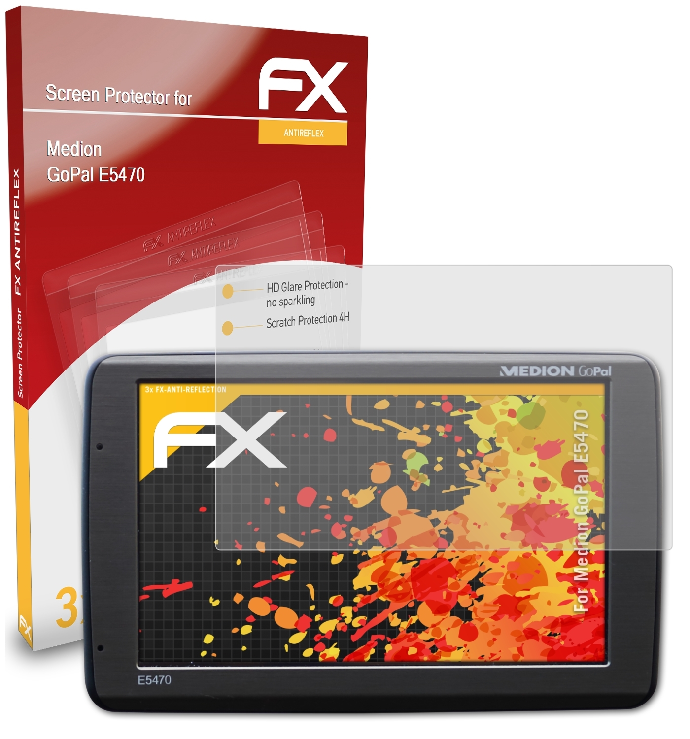 Medion GoPal ATFOLIX Displayschutz(für FX-Antireflex E5470) 3x