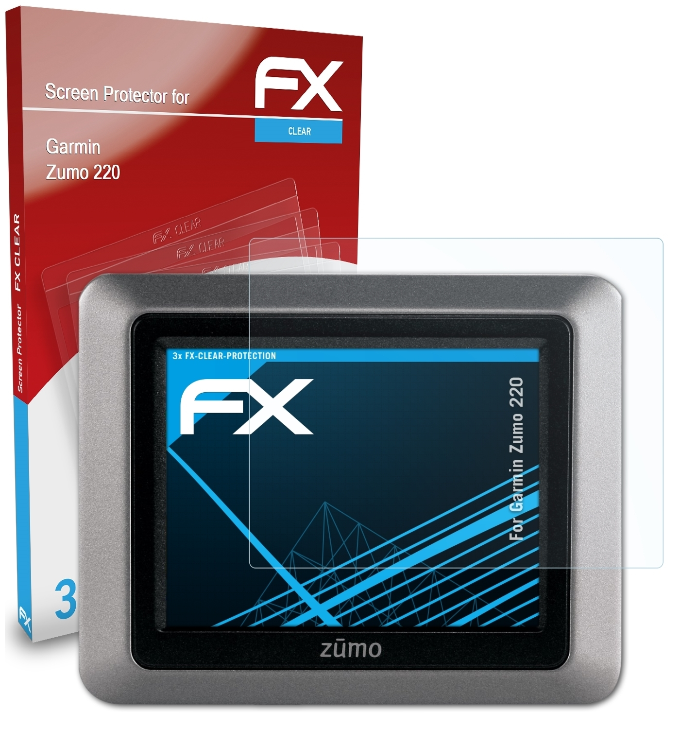 Garmin 3x FX-Clear Displayschutz(für Zumo 220) ATFOLIX