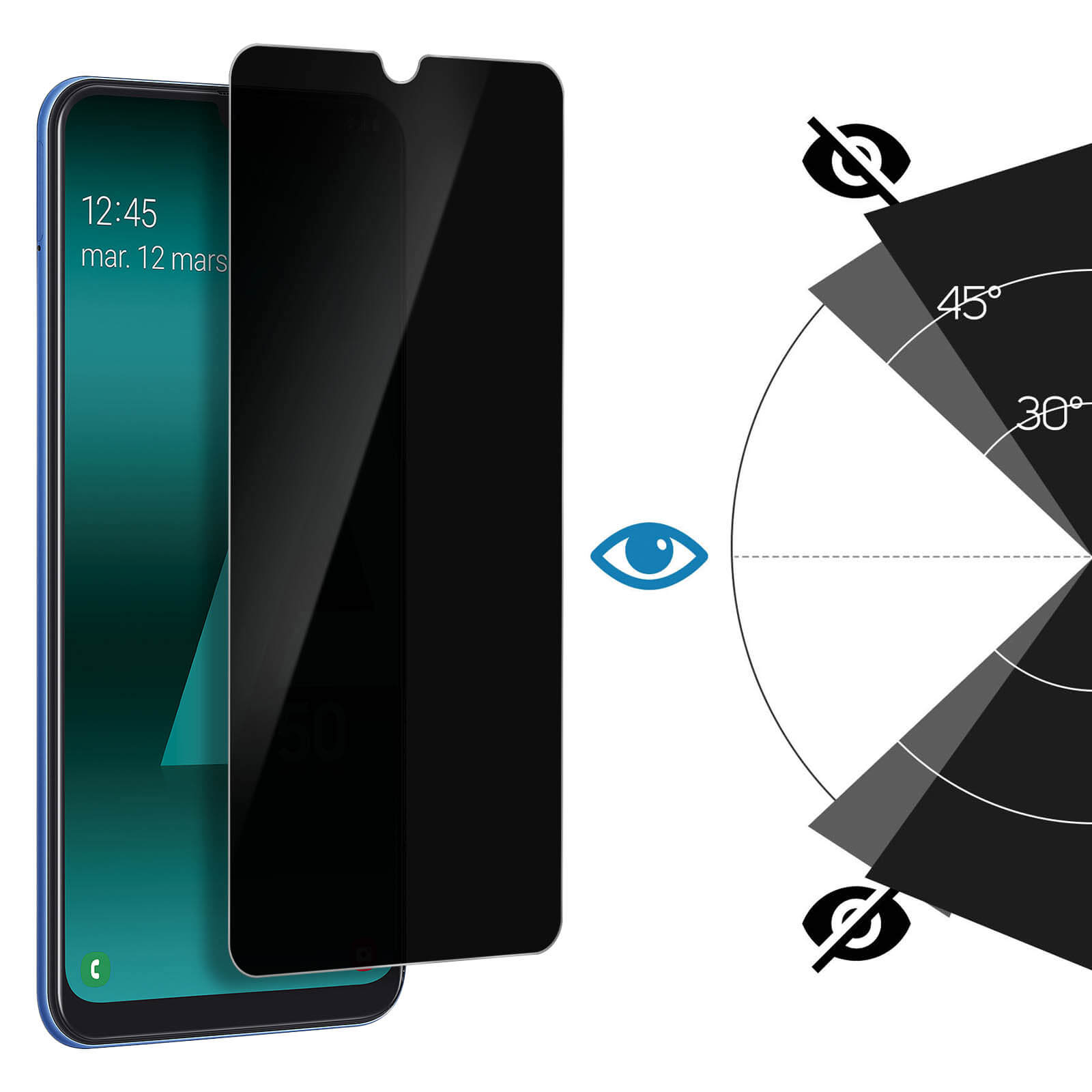 IMAK Privacy Glas-Folien(für Samsung Galaxy A30s)