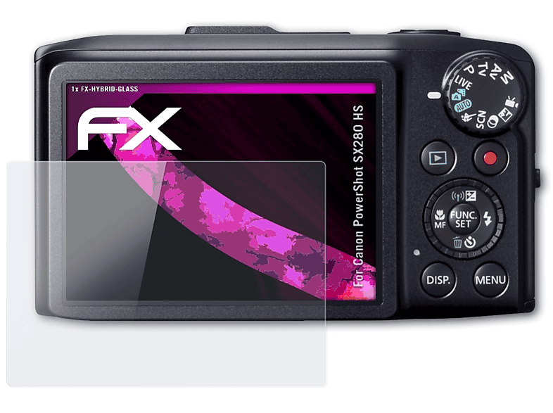 ATFOLIX FX-Hybrid-Glass Schutzglas(für SX280 Canon HS) PowerShot