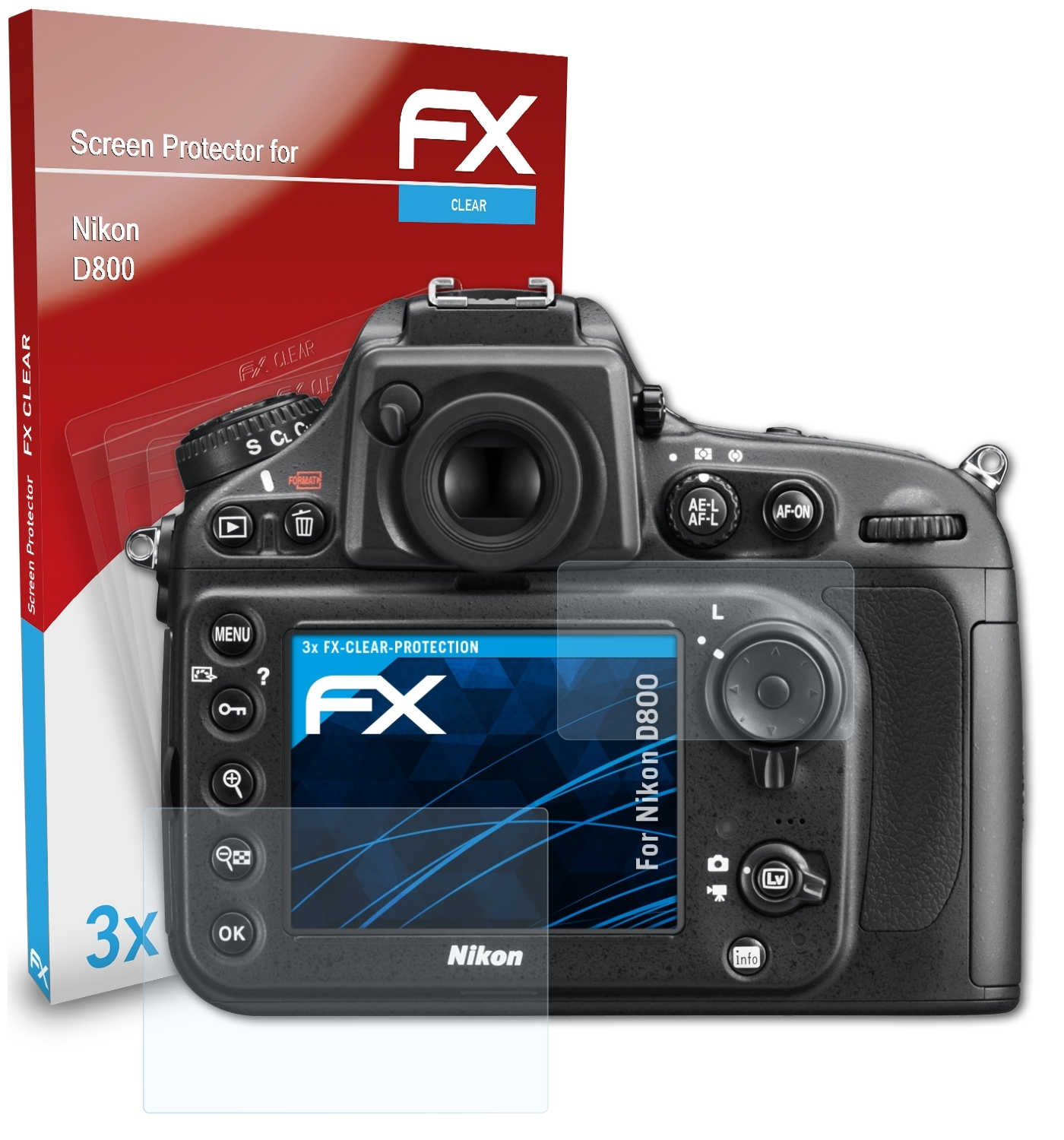 ATFOLIX 3x Nikon FX-Clear D800) Displayschutz(für