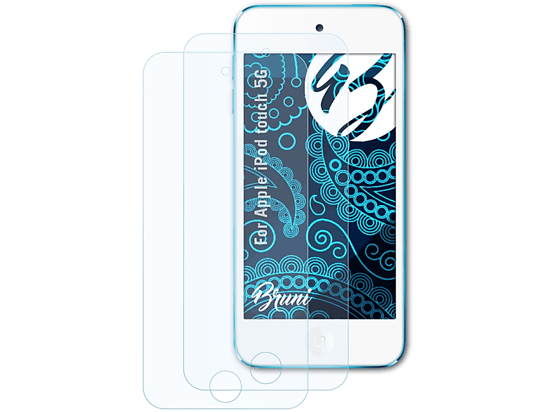 BRUNI 2x Basics-Clear Schutzfolie(für Apple iPod touch 5G)