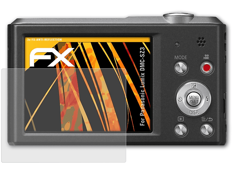ATFOLIX 3x Panasonic Displayschutz(für DMC-SZ3) Lumix FX-Antireflex