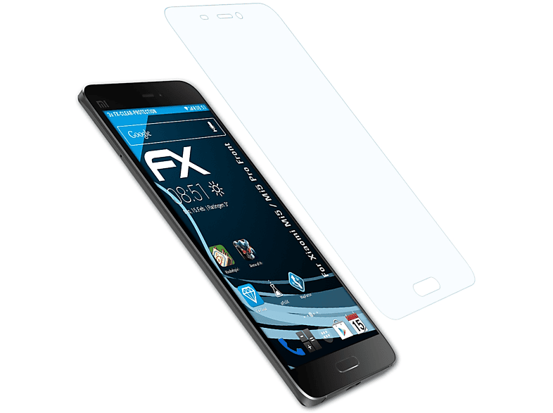 (Front)) 3x Mi5 / Xiaomi FX-Clear ATFOLIX Displayschutz(für Mi5 Pro