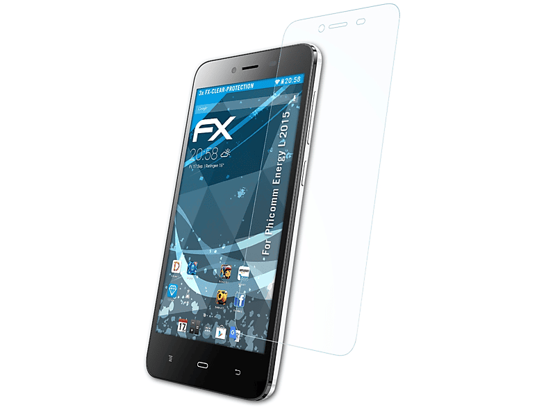 ATFOLIX 3x FX-Clear Displayschutz(für Phicomm Energy L (2015))