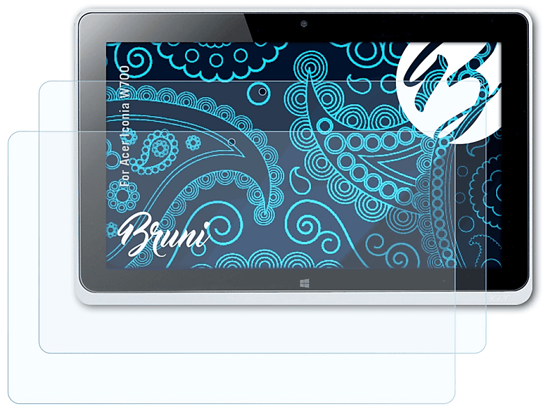 BRUNI 2x Basics-Clear Acer Iconia Schutzfolie(für W700)