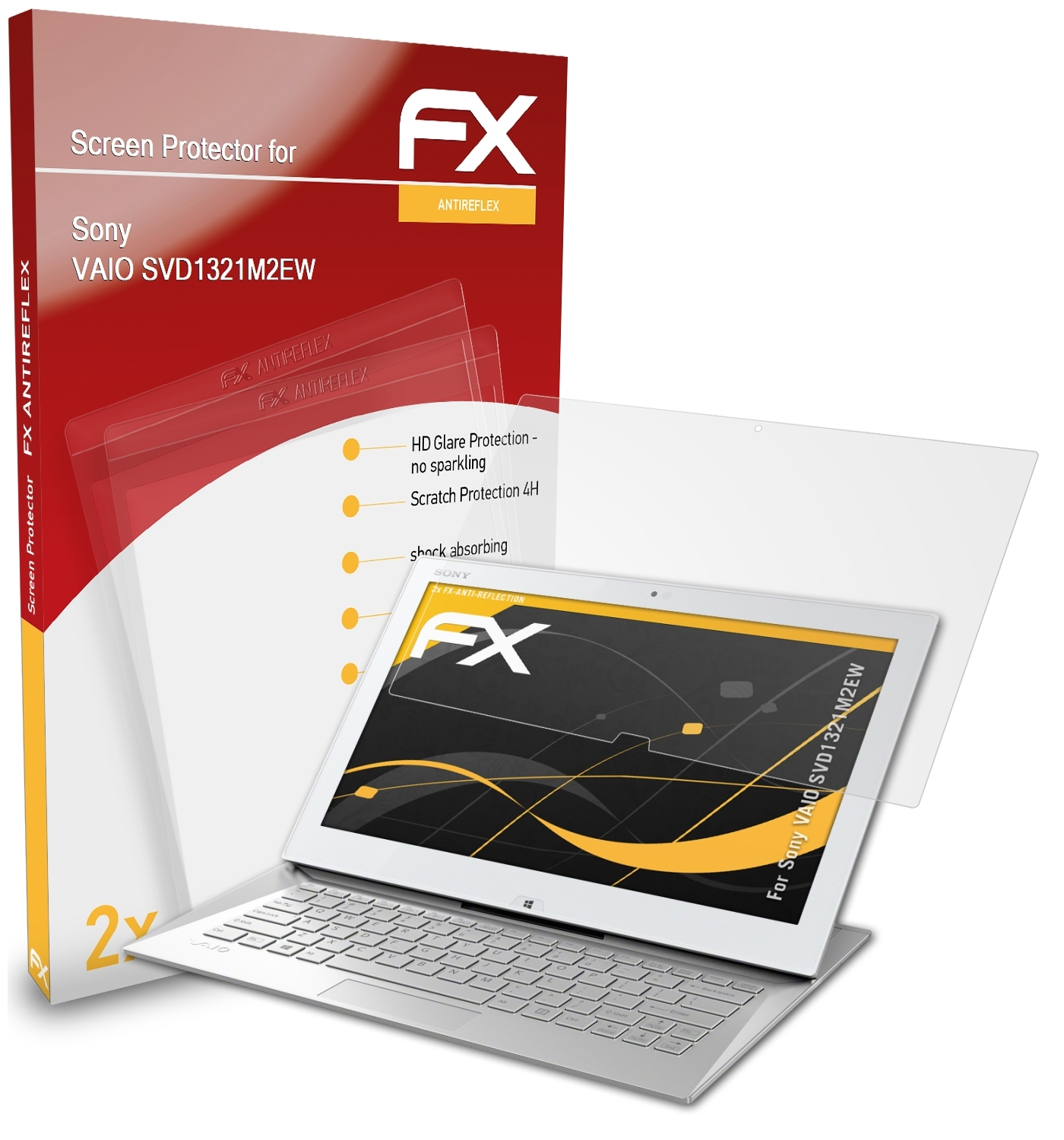 ATFOLIX 2x FX-Antireflex VAIO SVD1321M2EW) Displayschutz(für Sony