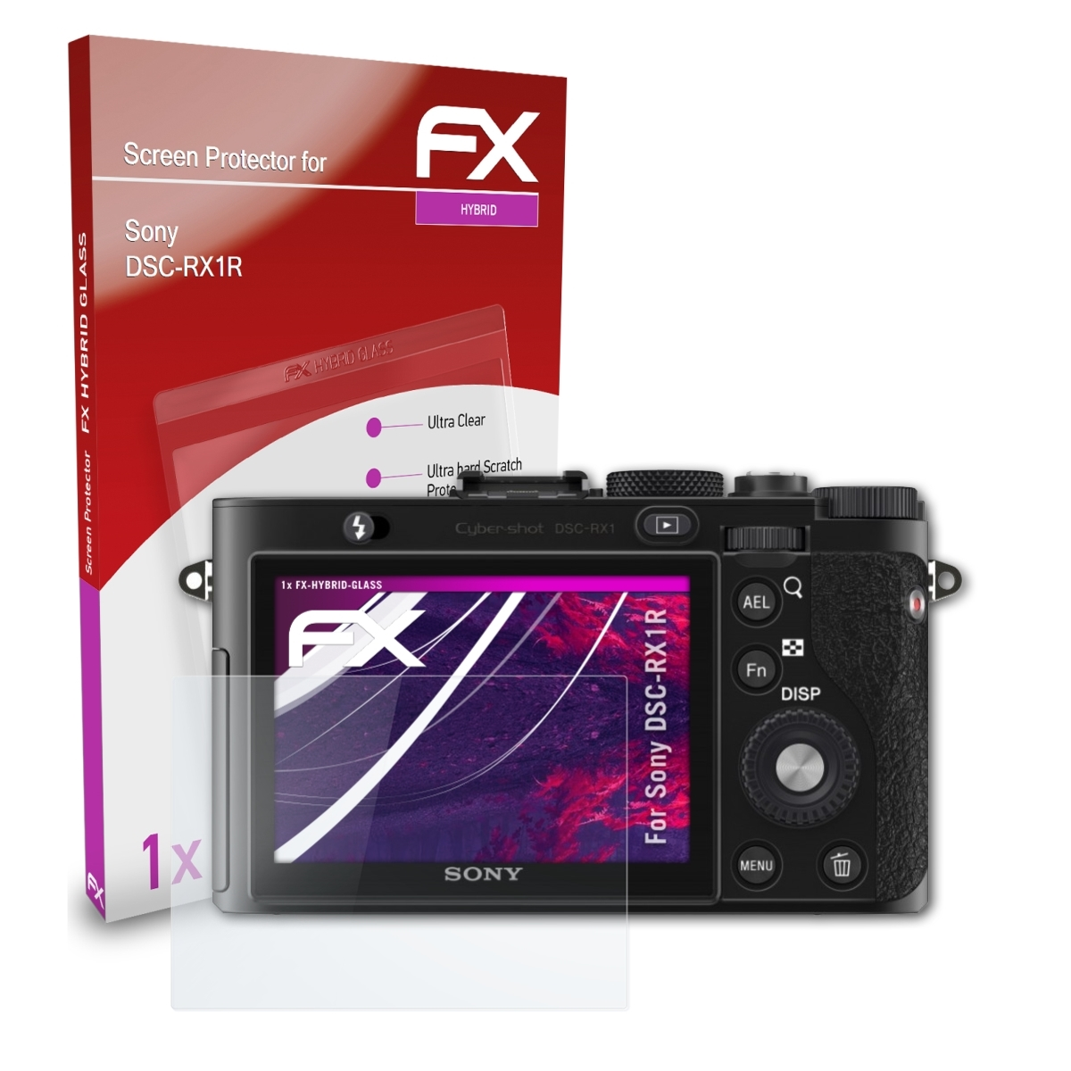 ATFOLIX FX-Hybrid-Glass DSC-RX1R) Schutzglas(für Sony