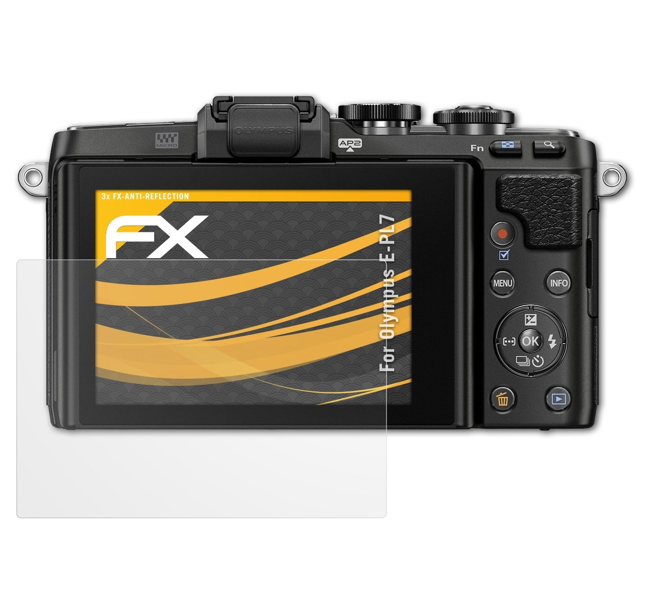 ATFOLIX 3x FX-Antireflex Displayschutz(für Olympus E-PL7)