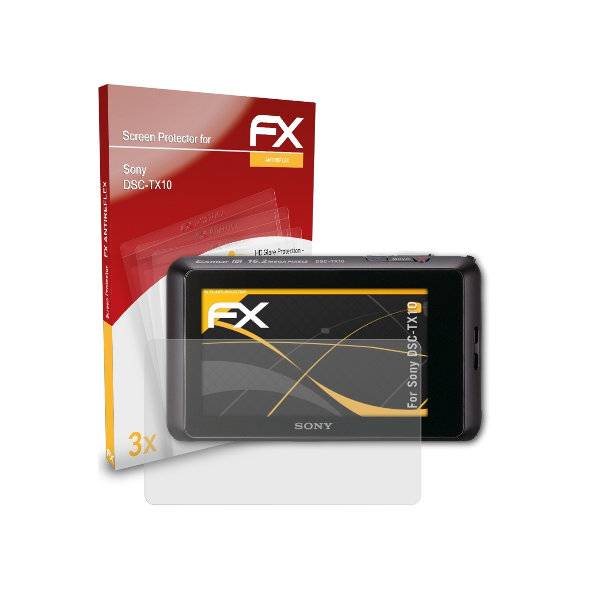 ATFOLIX 3x Sony Displayschutz(für FX-Antireflex DSC-TX10)