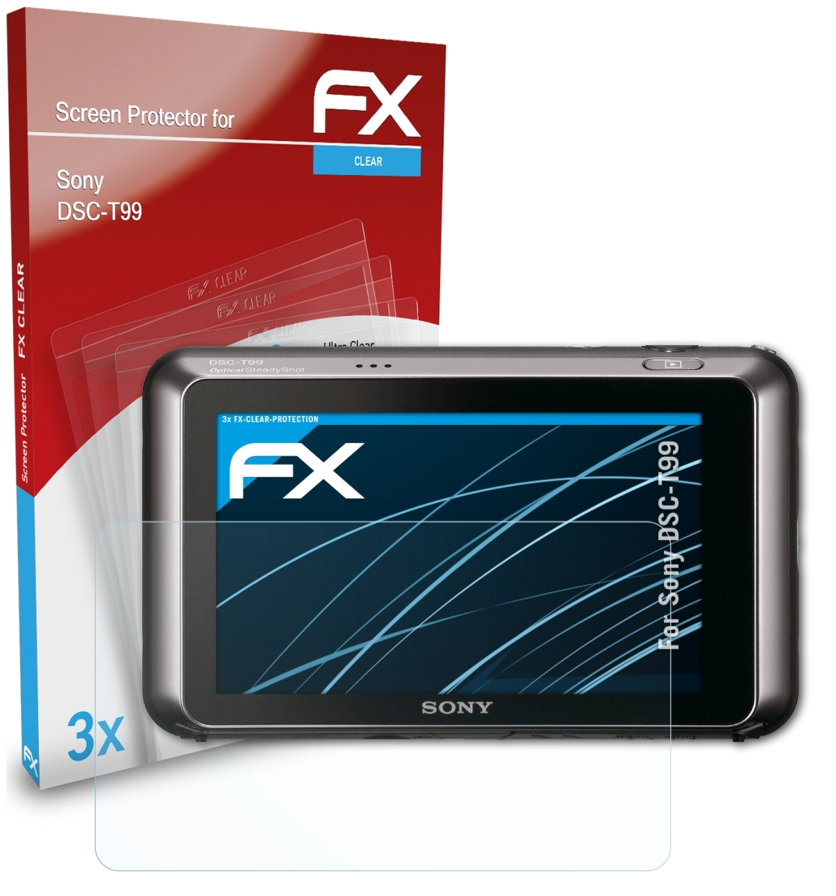 DSC-T99) Sony FX-Clear Displayschutz(für 3x ATFOLIX