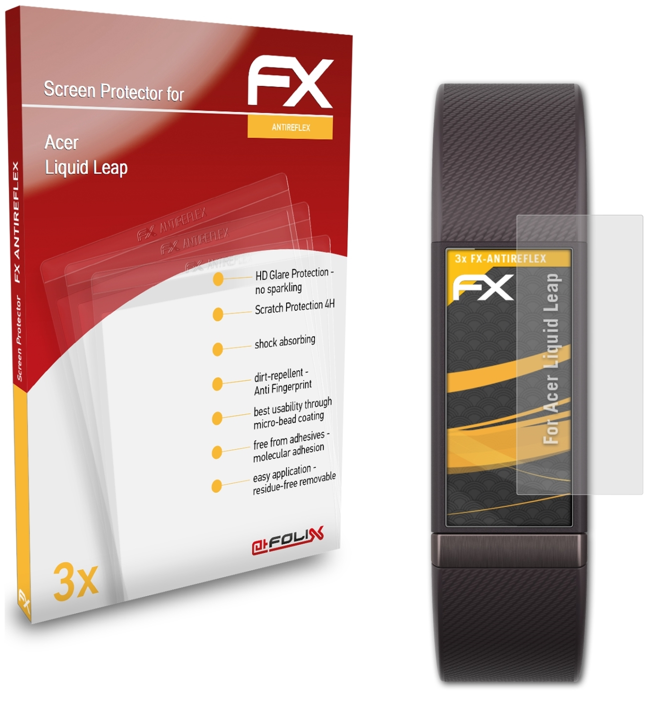 ATFOLIX 3x Acer FX-Antireflex Liquid Displayschutz(für Leap)
