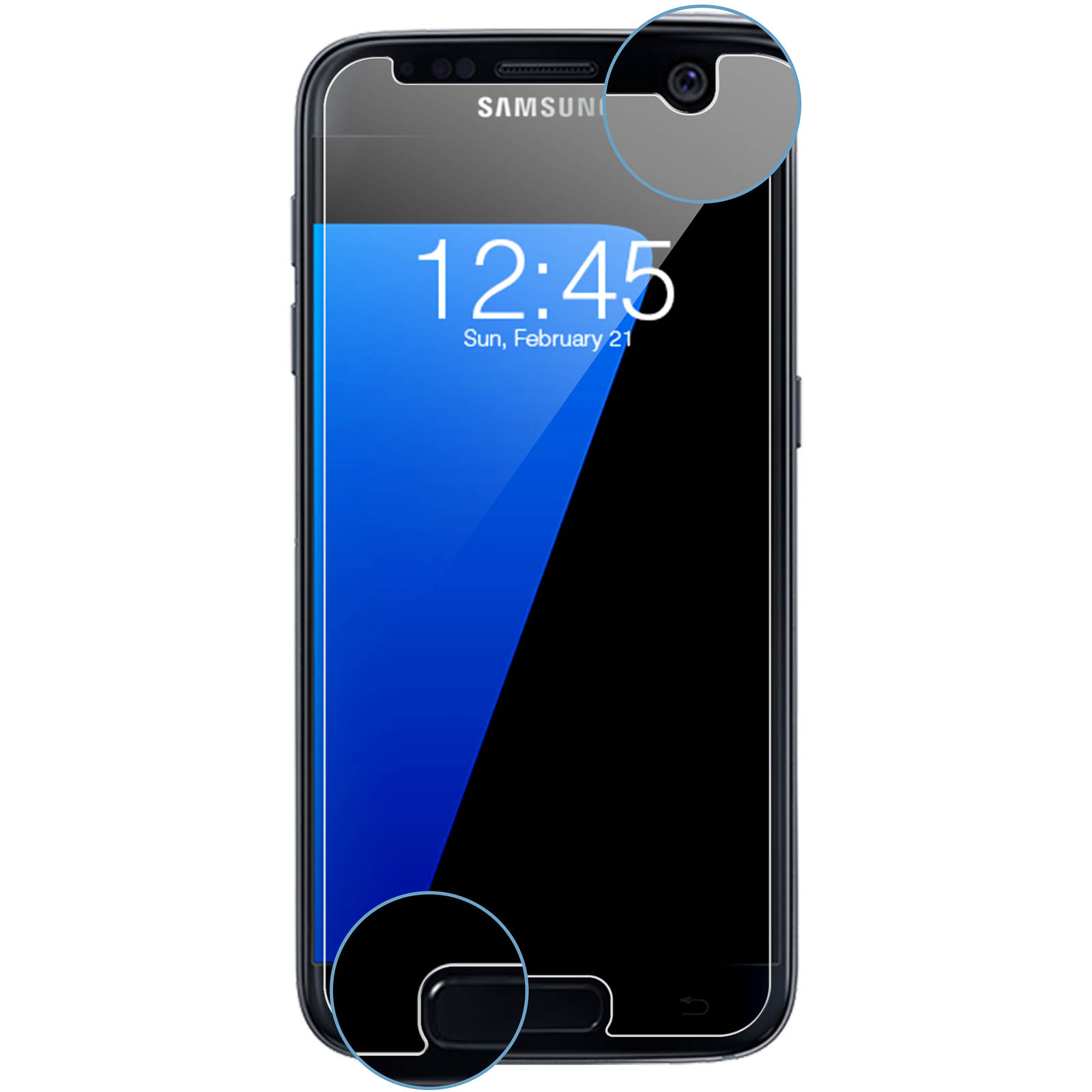 AVIZAR Blickschutz Panzerfolie Glas-Folien(für Galaxy S7) Samsung